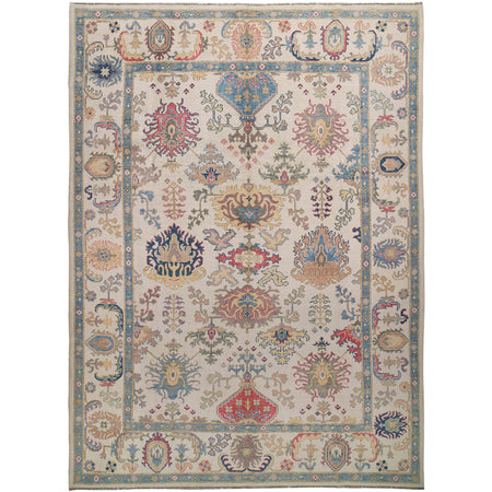 Modern Oushak Carpet 9' 11" x 13' 7" ft / 303 x 415 cm - No. G27077