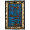 Authentic Afghan War Area Rug 3' 4" x 4' 10" ft / 102 x 147 cm - No. G27081