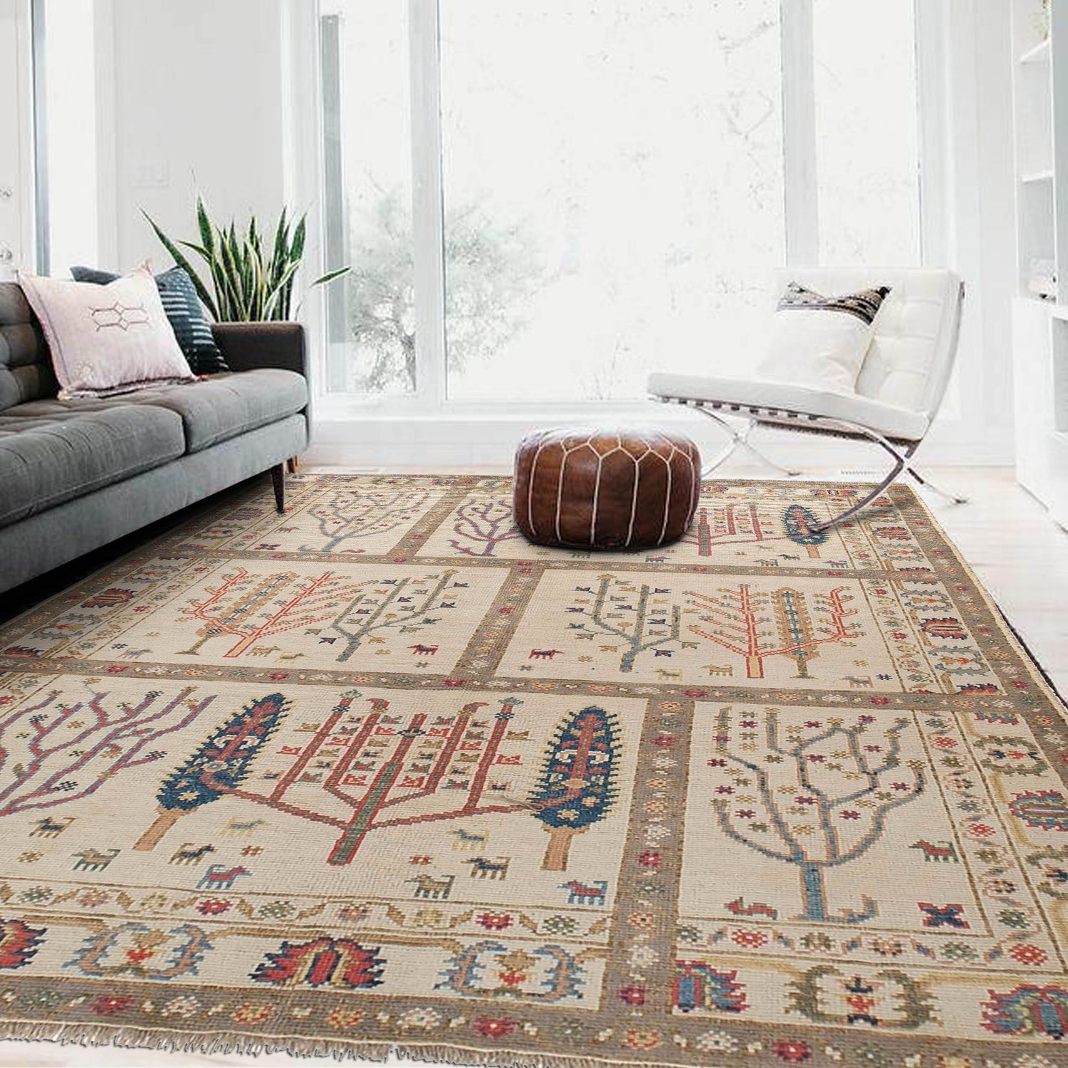 Tree Of Life Rug 5' 8" x 7' 8" ft / 172 x 233 cm - No. G27085
