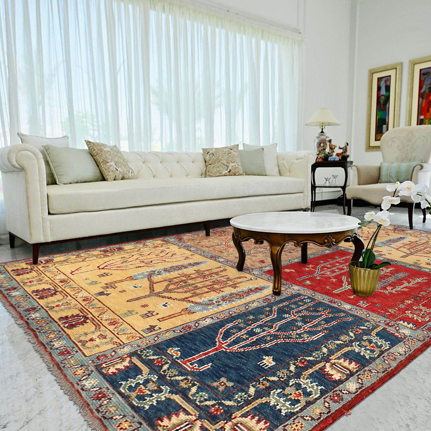 Tree Of Life Rug 5' 7" x 7' 11" ft / 169 x 242 cm - No. G27091