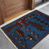 Authentic Afghan War Area Rug 2' 0" x 2' 11" ft / 60 x 88 cm - No. G27100