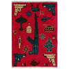 Handcrafted Afghan War Rug 2' 1" x 2' 11" ft / 63 x 88 cm - No. G27102