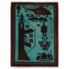 Hand-Knotted Afghan War Carpet 2' 1" x 2' 11" ft / 64 x 89 cm - No. G27107