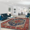 Blue Heriz Design Rug 6' 6" x 9' 9" ft / 198 x 297 cm - No. G27117