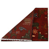 Red Color War Rug 2' 2" x 2' 11" ft / 65 x 90 cm - No. G27470