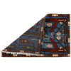 Blue War Rug 1' 10" x 2' 11" ft / 57 x 90 cm - No. G27474