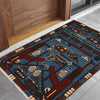 Blue War Rug 1' 10" x 2' 11" ft / 57 x 90 cm - No. G27474