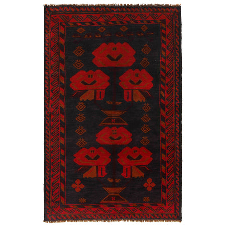 Multi Color Baluchi Rug 3' 7" x 6' 2" ft / 109 x 188 cm - No. G27493