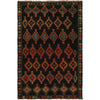 Black Color Baluchi Rug 4' 3" x 6' 8" ft / 130 x 202 cm - No. G27494