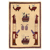 Handmade Afghan War Area Rug 2' 1" x 2' 11" ft / 63 x 90 cm - No. G27503