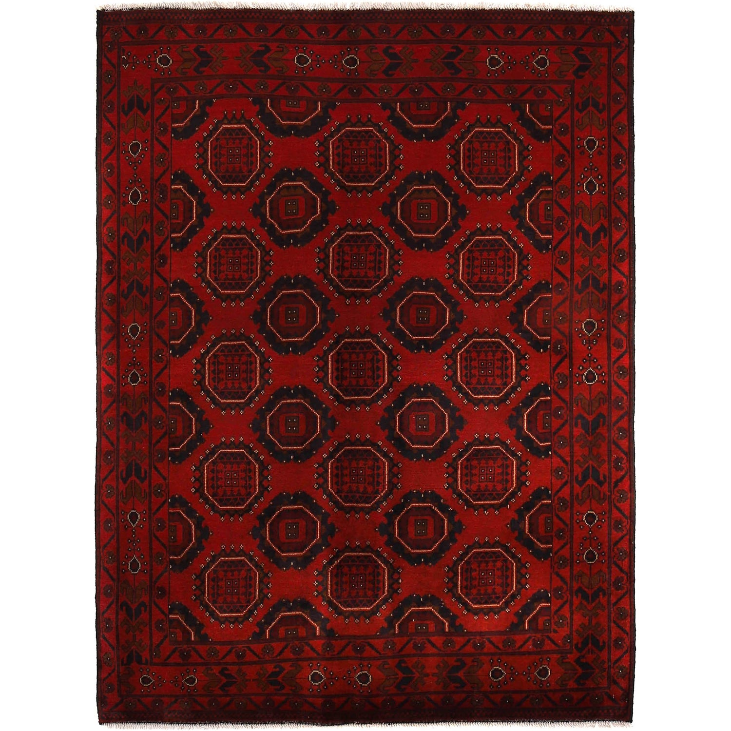 Afghan Khal Mohammadi Rug 4' 11" x 6' 8" ft / 150 x 202 cm - No. G27506