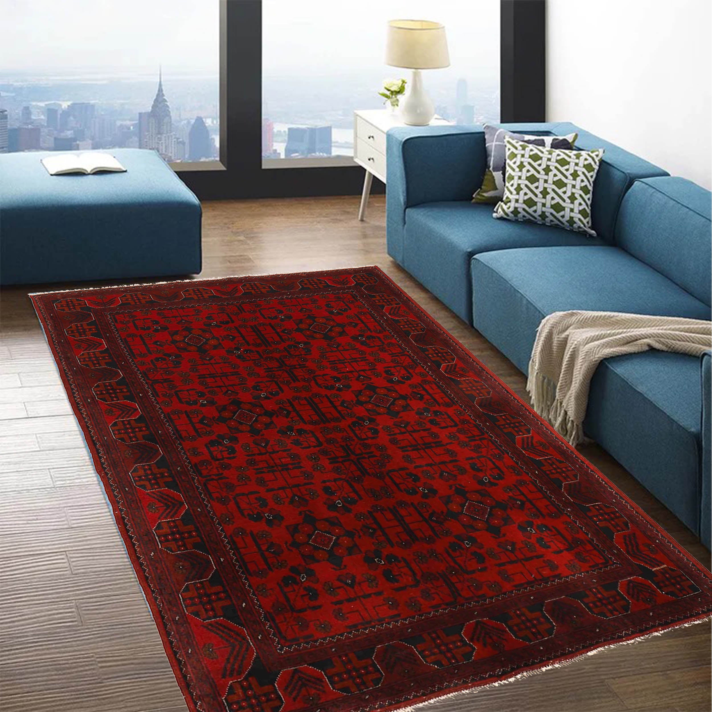 Handmade Khal Mohammadi Area Rug 4' 2" x 6' 5" ft / 126 x 196 cm - No. G27507