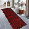 Red Color Afghan Area Runner Rug 2' 8" x 6' 4" ft / 81 x 192 cm - No. G27522