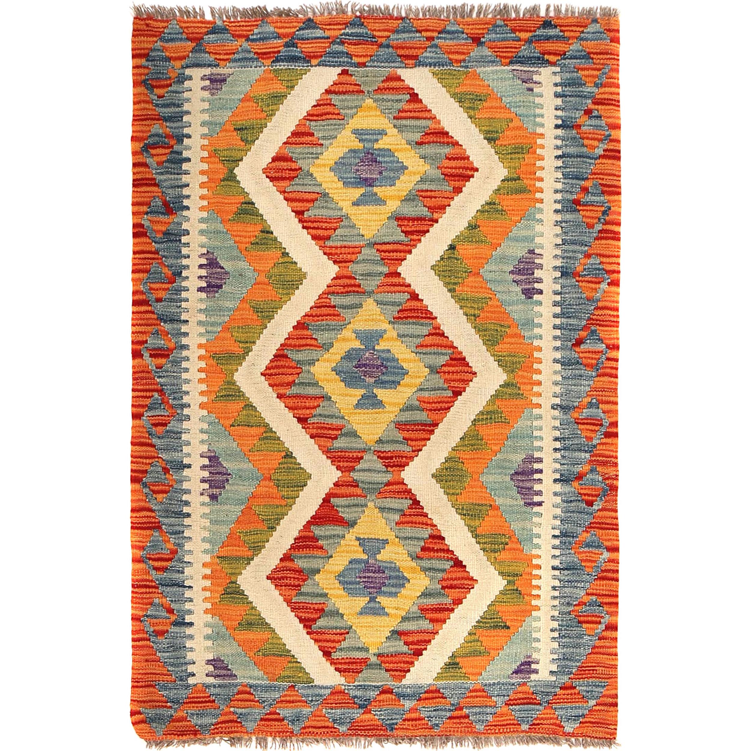 Small Size Chobi Kilim 2' 9" x 4' 2" ft / 84 x 128 cm - No. G27563