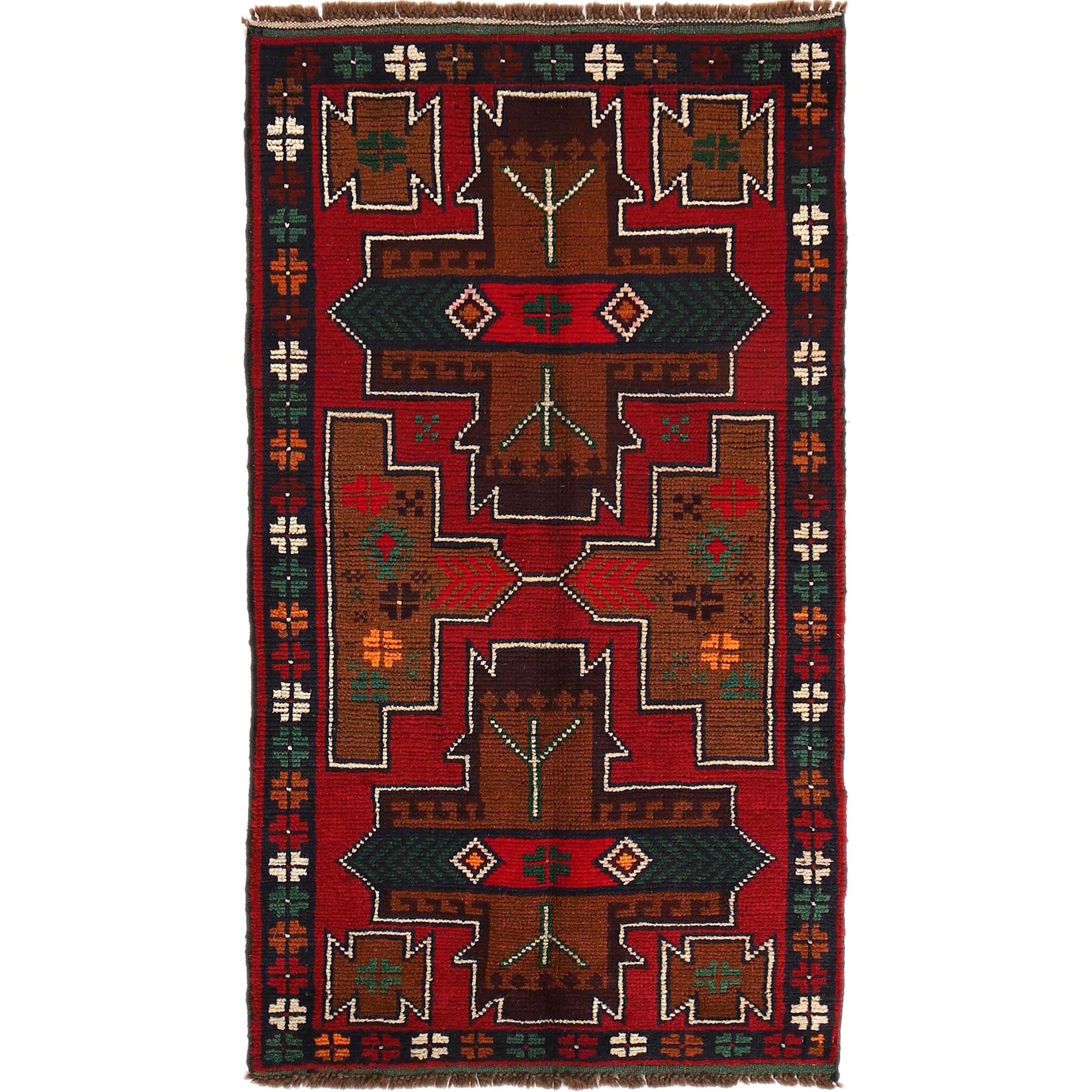 Tribal Baloch Rug 2' 9" x 4' 10" ft / 83 x 147 cm - No. G27658