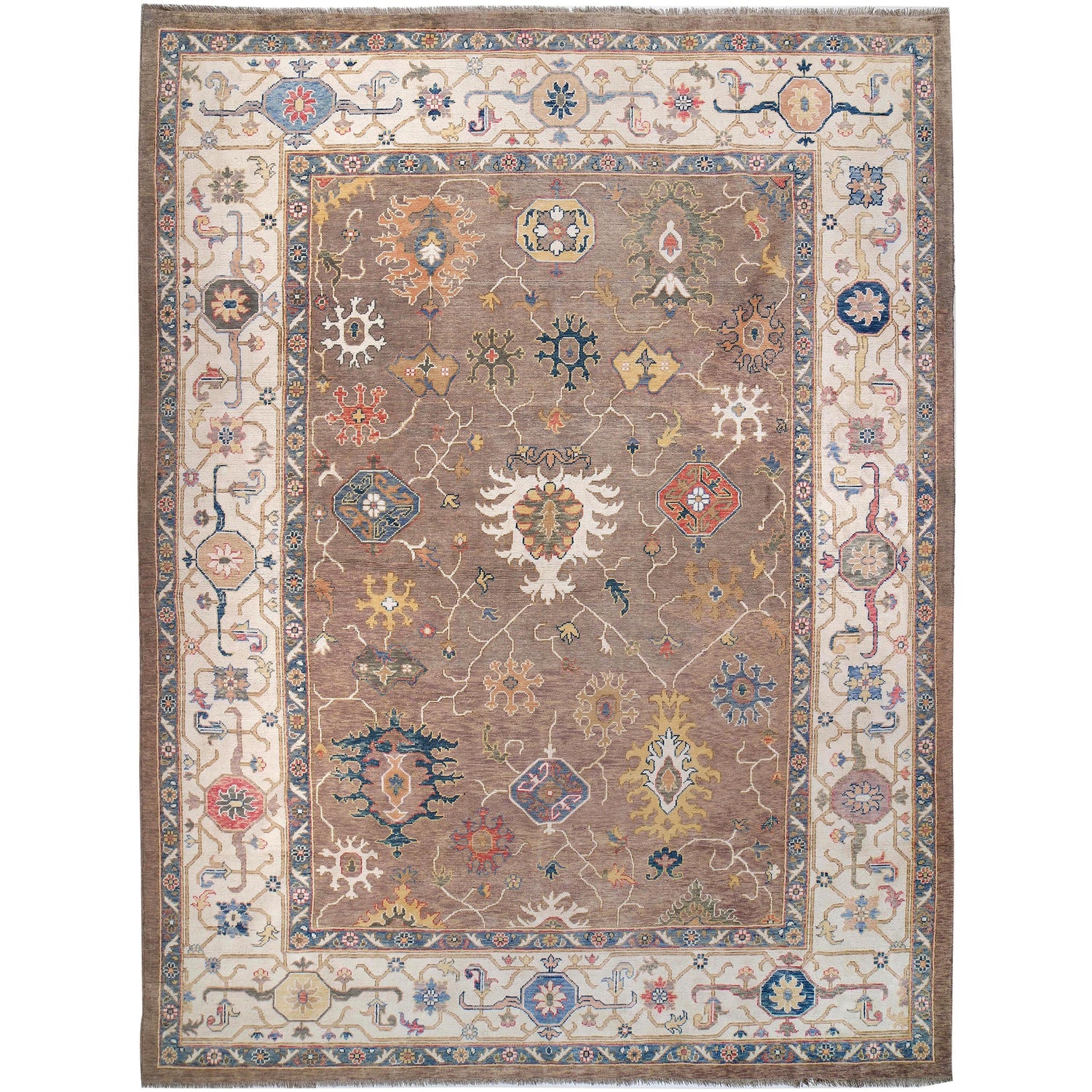 Modern Oushak Carpet 9' 12" x 13' 7" ft / 304 x 413 cm - No. G27686