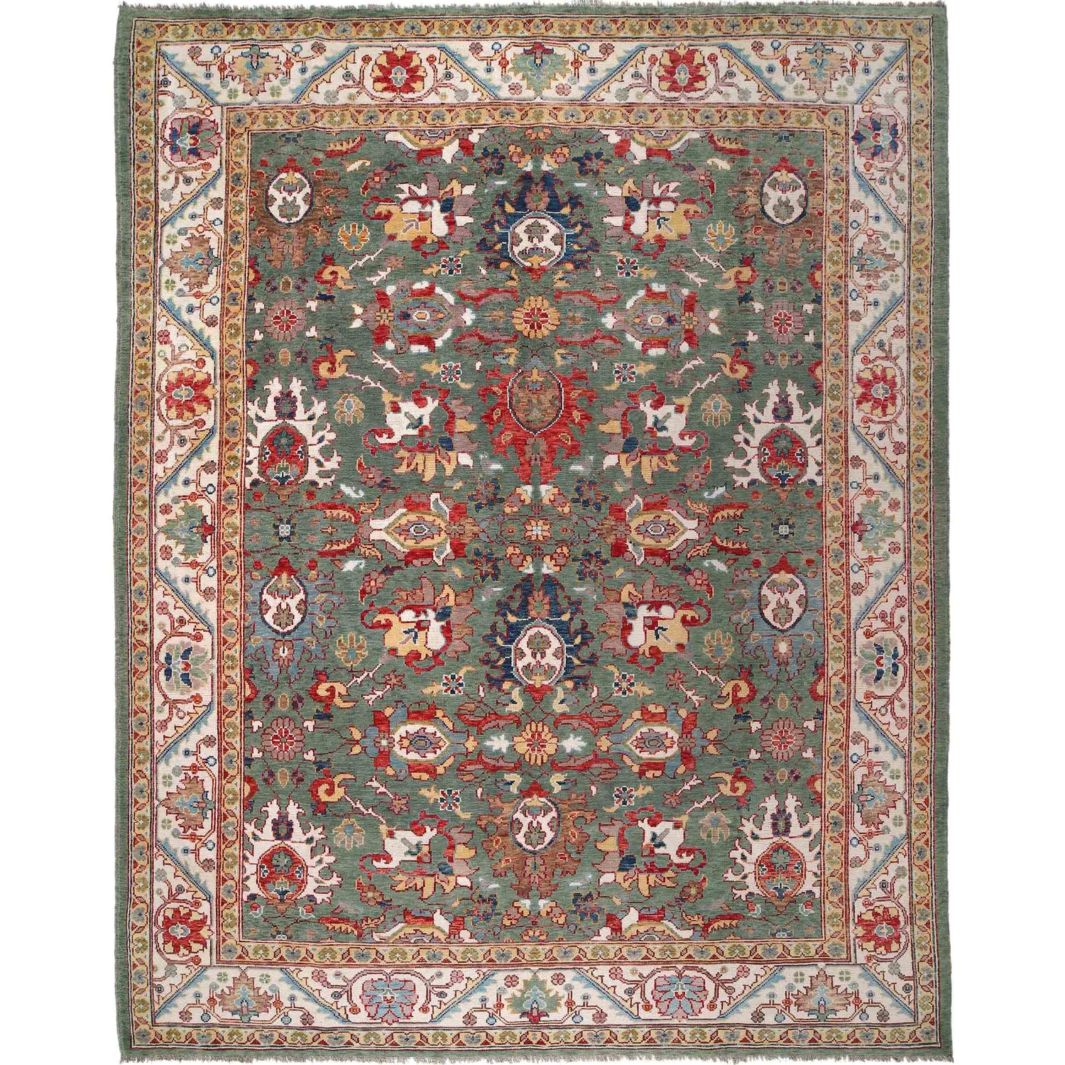 Turkish Design Oushak Rug 9' 5" x 11' 10" ft / 286 x 360 cm - No. G27689