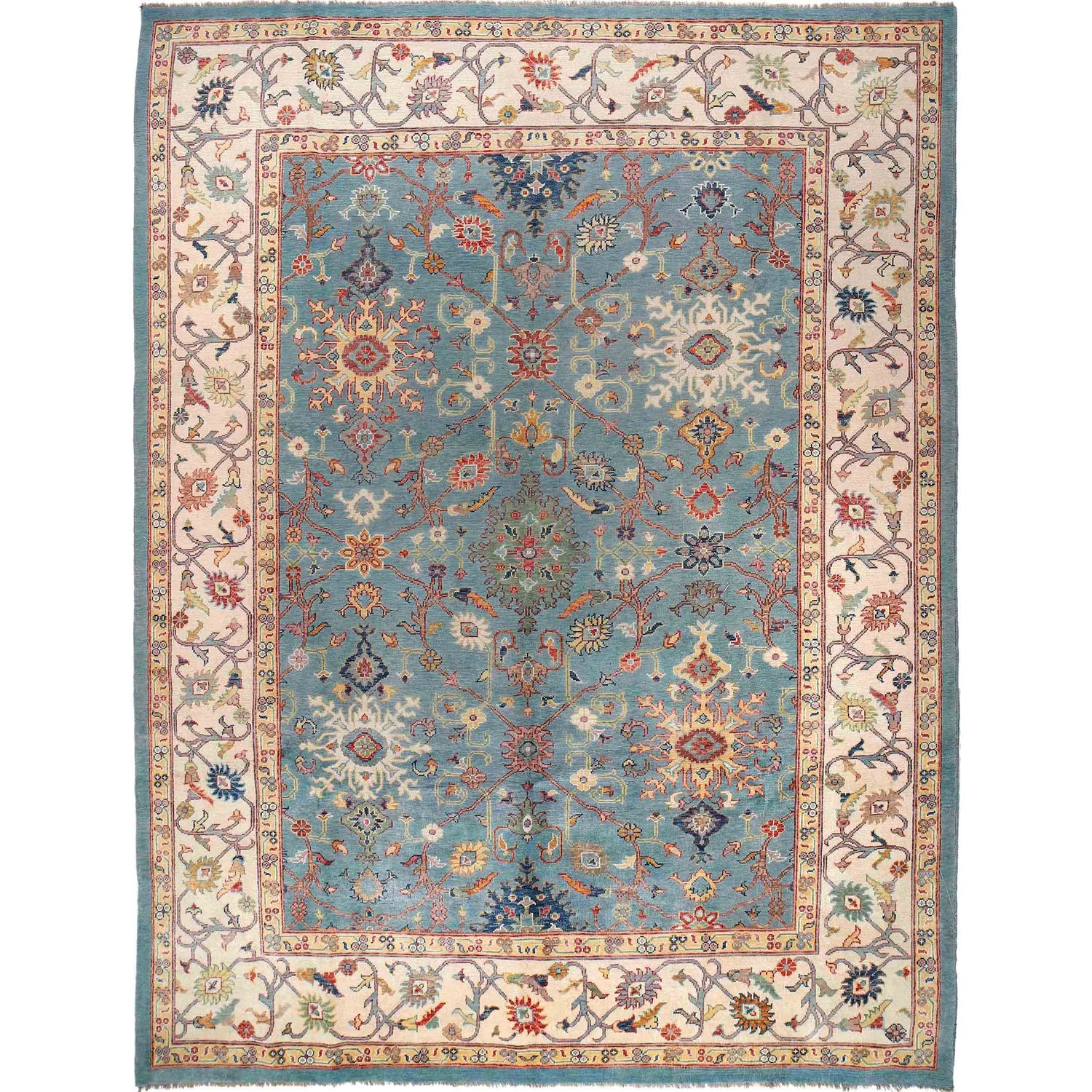 Modern Oushak Carpet 10' 1" x 13' 5" ft / 308 x 408 cm - No. G27690