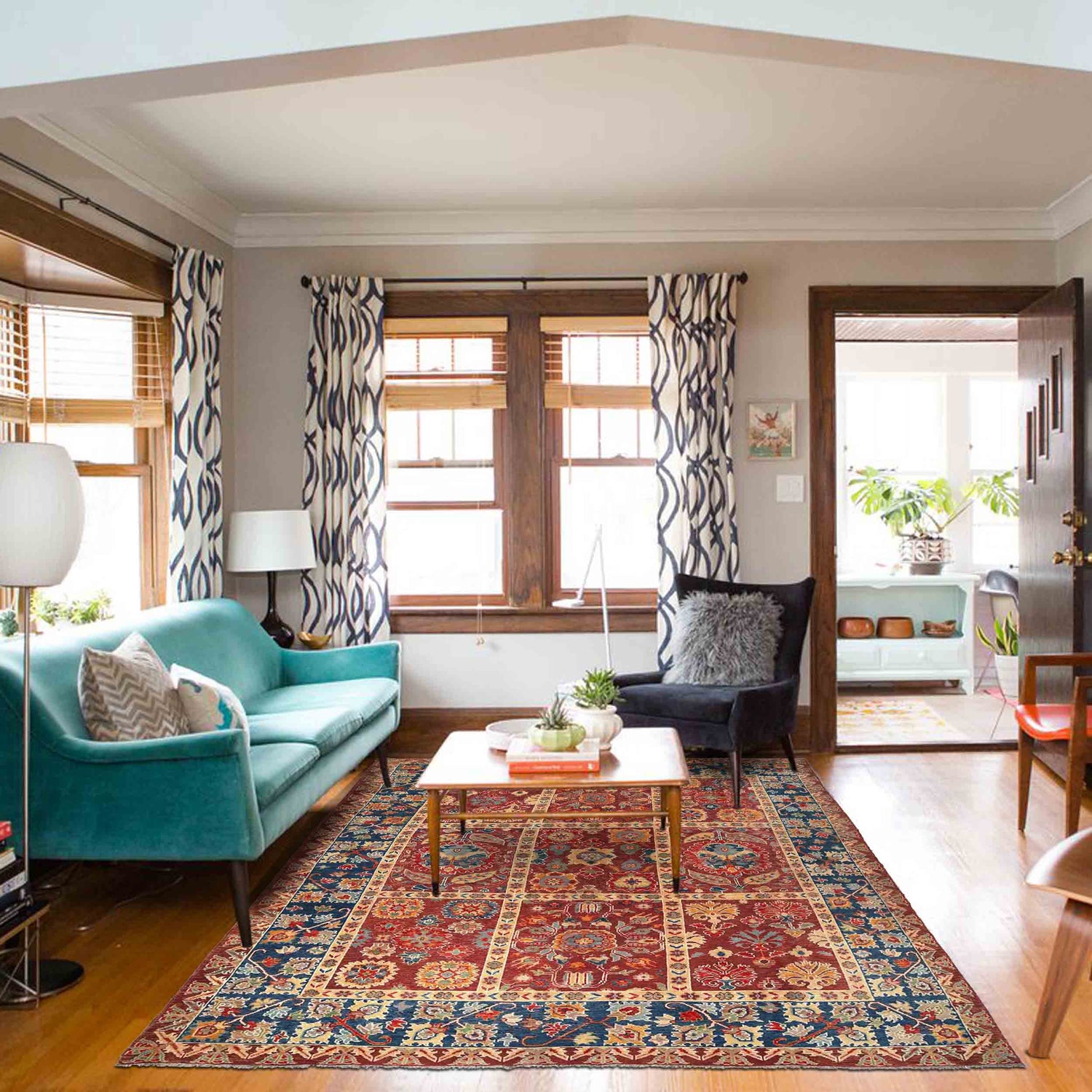 Oriental Bakhtiar Area Rug 8' 12" x 11' 8" ft / 274 x 355 cm - No. G27692