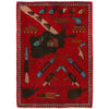 Hand-Knotted Afghan War Carpet 2' 9" x 3' 10" ft / 83 x 116 cm - No. G27694