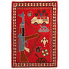 Red War Rug 2' 1" x 3' 0" ft / 63 x 92 cm - No. G27699