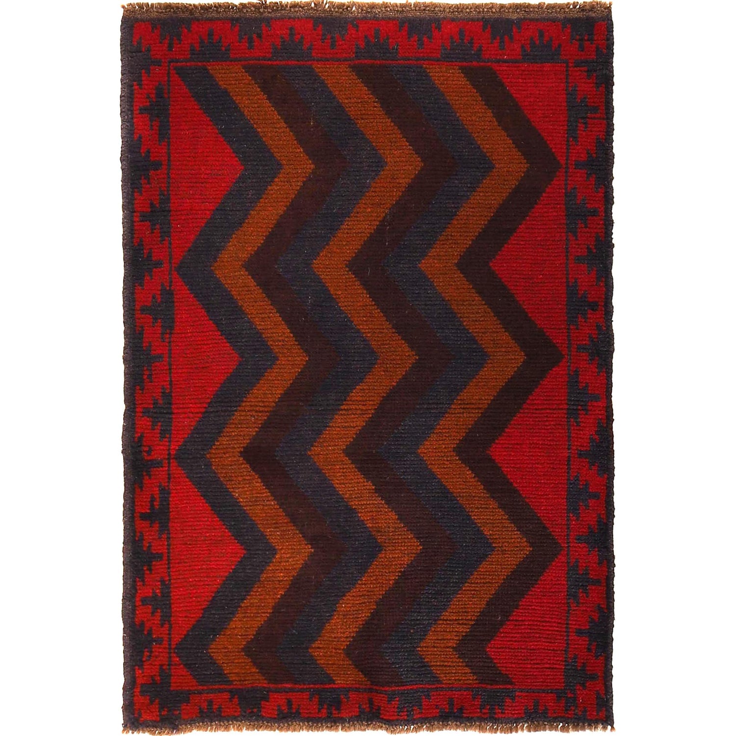 Multi Color Baluchi Rug 2' 10" x 4' 2" ft / 87 x 128 cm - No. G27715