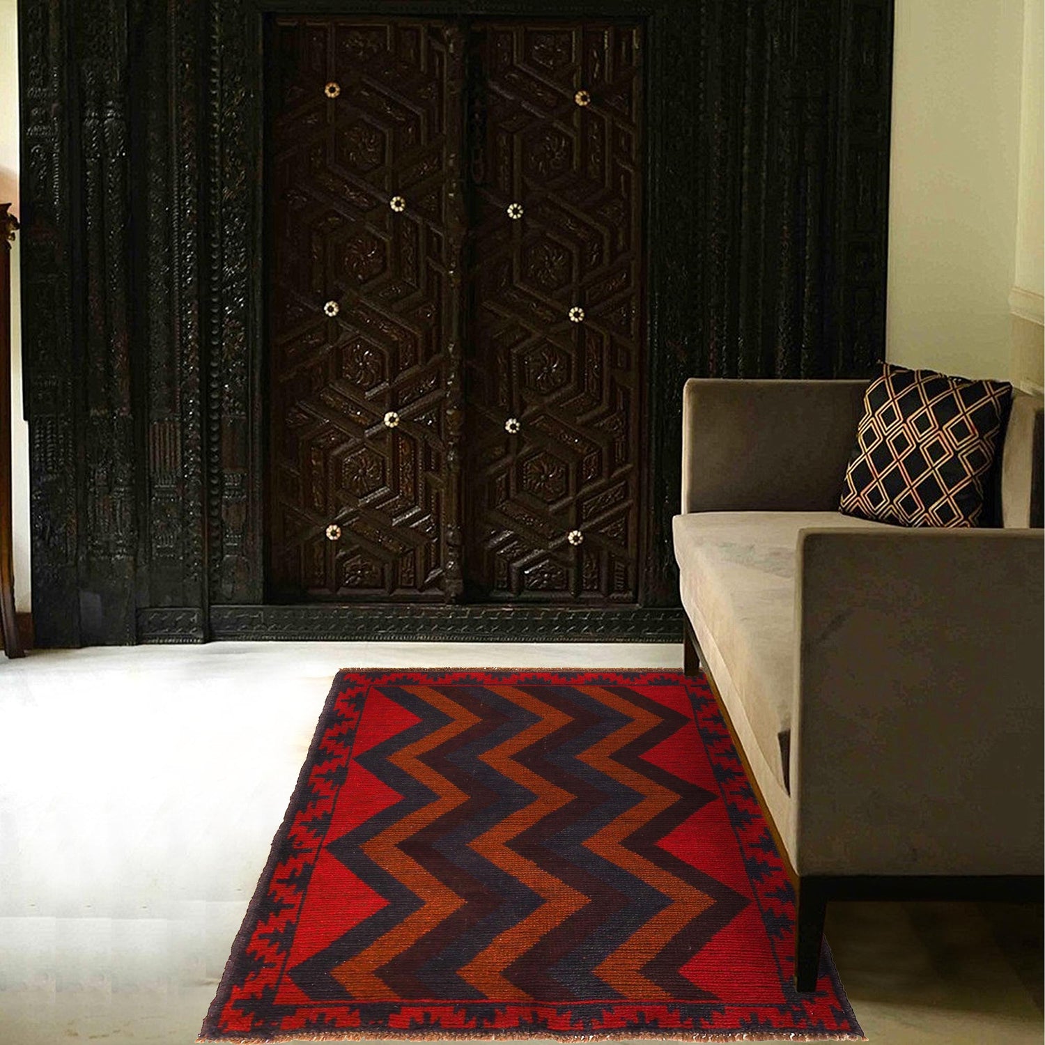 Multi Color Baluchi Rug 2' 10" x 4' 2" ft / 87 x 128 cm - No. G27715