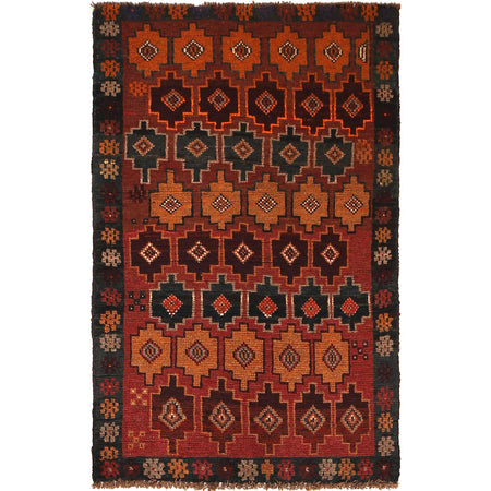 Handmade Balochi Rug 2' 9" x 4' 3" ft / 83 x 130 cm - No. G27732
