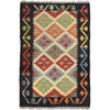 Hand Woven Wool Kelim 2' 0" x 3' 0" ft / 60 x 92 cm - No. G27807