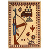 Handmade Afghan War Area Rug 2' 2" x 3' 1" ft / 66 x 93 cm - No. G27878