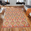 Hand Made Afghan Kilim 4' 2" x 5' 9" ft / 128 x 175 cm - No. G27883