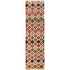 Colorful Flat-Weave Wool Kilim Runner 2' 7" x 9' 10" ft / 78 x299 cm - No. G28062