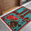 Handcrafted Afghan War Rug 2' 0" x 3' 0" ft / 62 x 92 cm - No. G29006