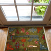 Authentic Afghan War Area Rug 2' 0" x 2' 10" ft / 60 x 87 cm - No. G29010