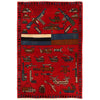 Hand-Knotted Afghan War Carpet 2' 8" x 3' 11" ft / 82 x 120 cm - No. G29012