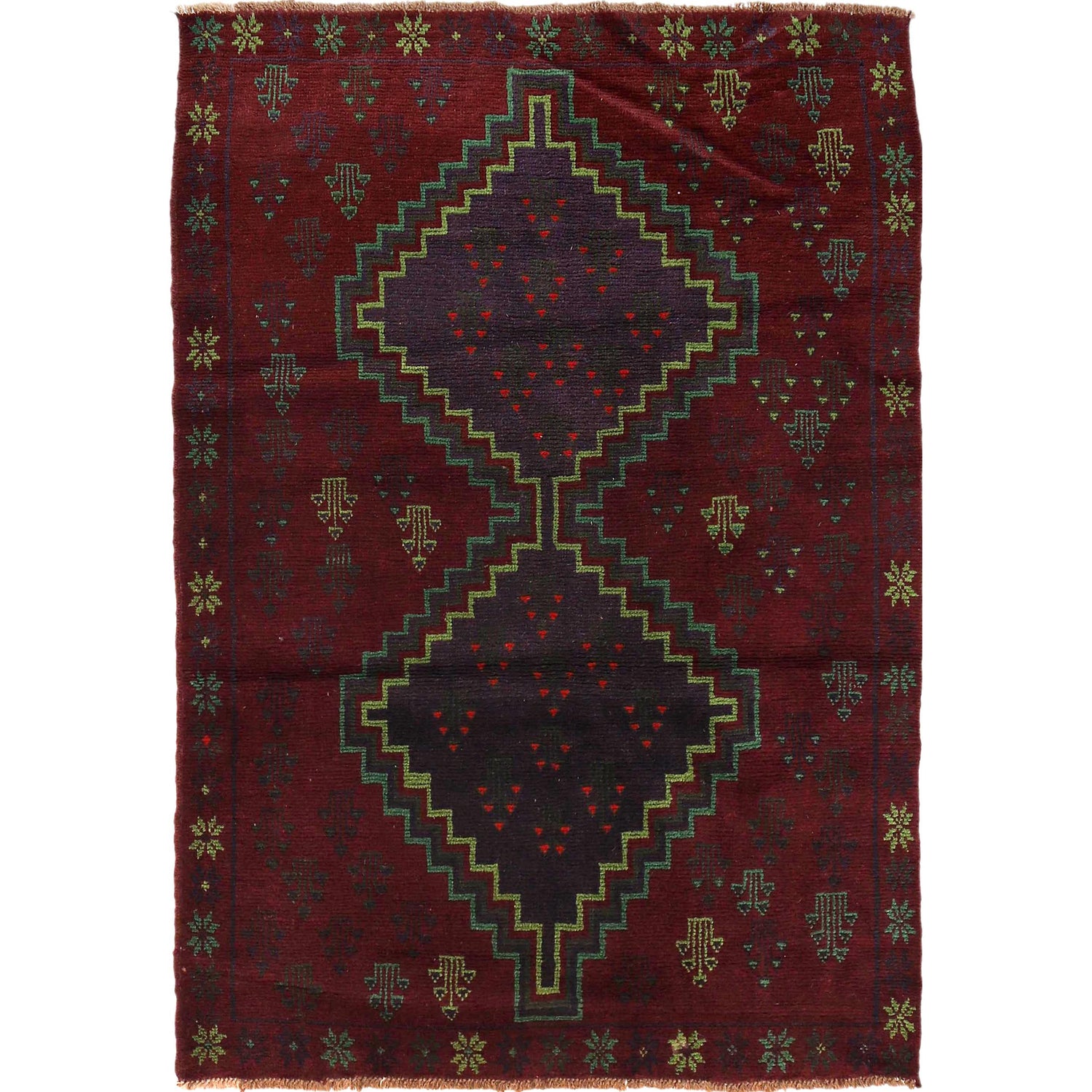 Multi Color Baluchi Rug 4' 5" x 6' 4" ft / 134 x 192 cm - No. G29013