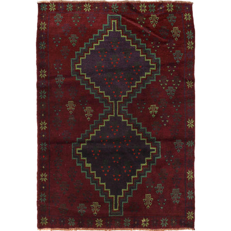 Multi Color Baluchi Rug 4' 5" x 6' 4" ft / 134 x 192 cm - No. G29013