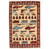 Handmade Afghan War Area Rug 3' 5" x 5' 0" ft / 104 x 152 cm - No. G29024