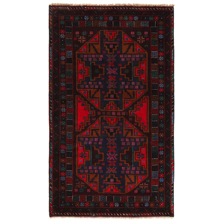Tribal Baloch Rug 3' 1" x 5' 1" ft / 94 x 156 cm - No. G29025
