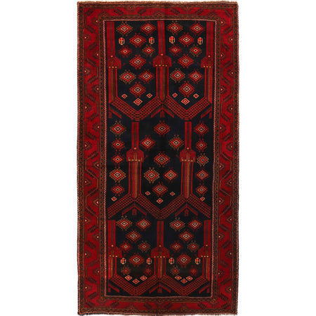 Traditional Baloch Rug 4' 4" x 8' 7" ft / 132 x 261 cm - No. G29026