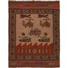 Authentic Afghan War Area Kilim 3' 5" x 4' 5" ft / 102 x 132 cm - No. G29039