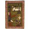 Authentic Afghan War Area Rug 2' 0" x 2' 11" ft / 61 x 88 cm - No. G29154