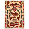 Ivory Color War Rug 2' 9" x 3' 11" ft / 83 x 120 cm - No. G29156