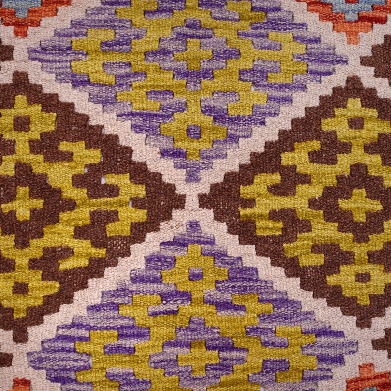 Hand Knotted Afghan Style Kilim Runner 2' 10" x 6' 4" ft / 87 x 194 cm - No. G29672