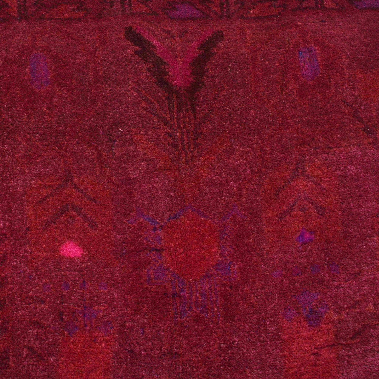 Handmade Overdye Carpet 4' 2" x 5' 7" ft / 126 x 169 cm - No. G29736