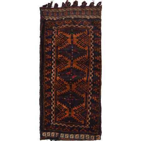 Afghan Balisht Cushion Rug  1' 8" x 3' 6" ft / 50 x 107 cm - No. G30955