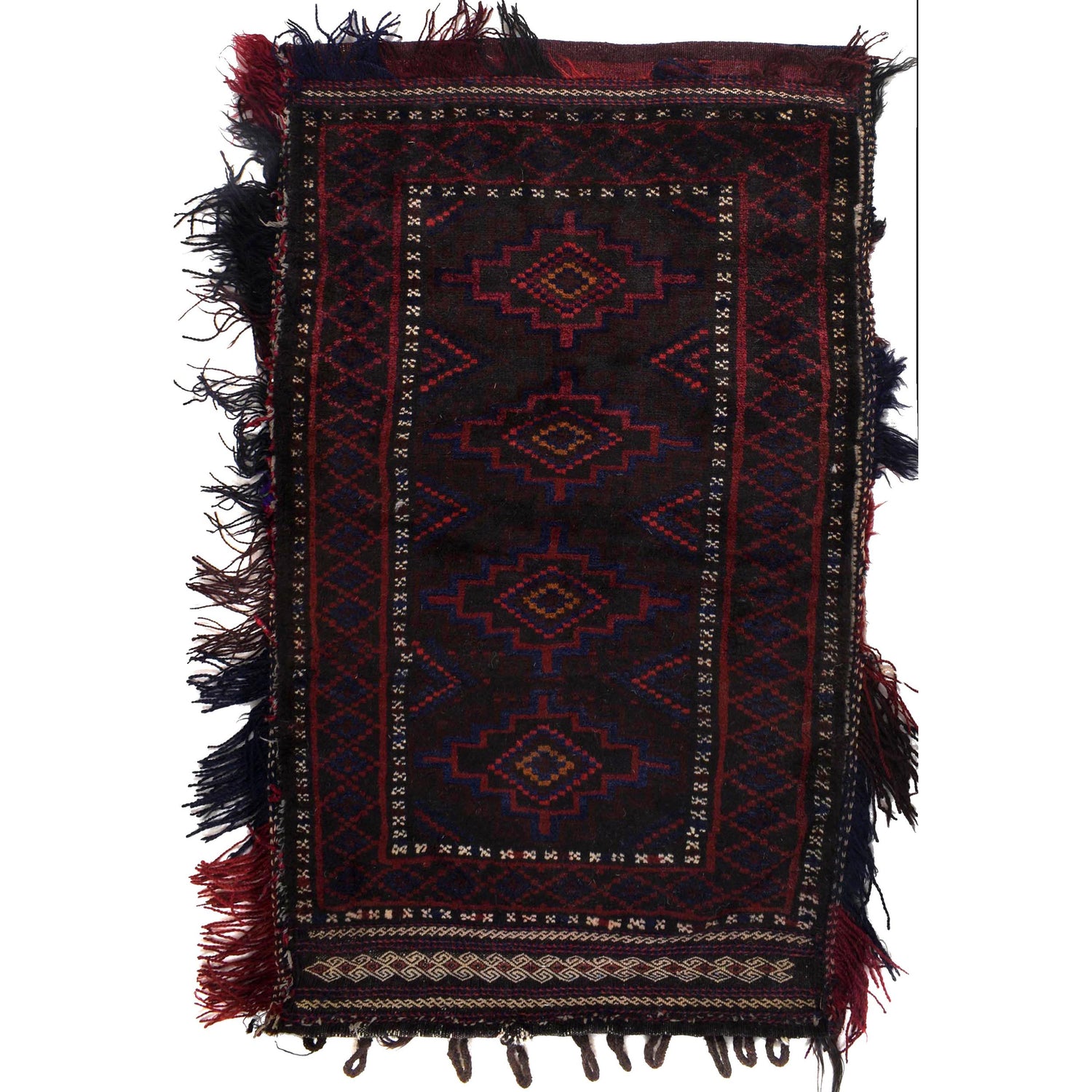 Afghan Balisht Cushion Rug  2' 2" x 3' 6" ft / 66 x 106 cm - No. G30957