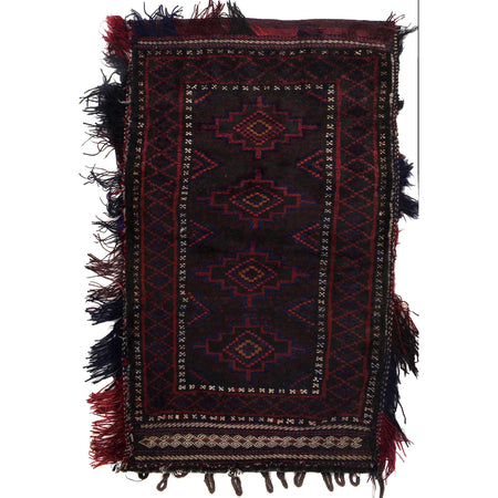Afghan Balisht Cushion Rug  2' 2" x 3' 6" ft / 66 x 106 cm - No. G30957