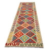 Hand Woven Wool Kelim Runner 2' 10" x 10' 5" ft / 85 x 318 cm - No. G31262