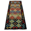 Hand Knotted Flatweave Kilim Runner 2' 2"x 6' 7" ft / 65 x 201 cm - No. G31270